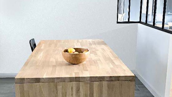 Plans de travail en bois massifs